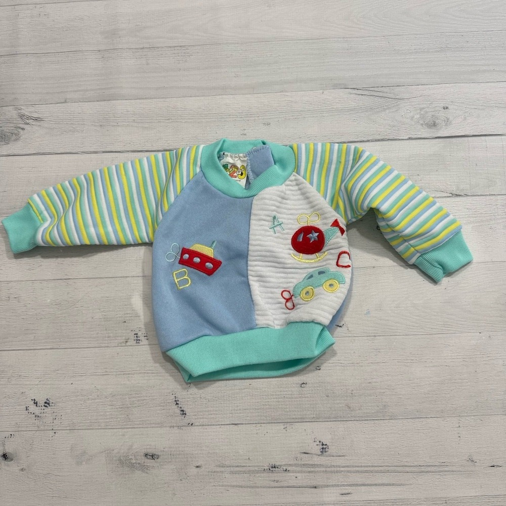 Vintage baby‎ abc colorblock sweatshirt top 3/6 months